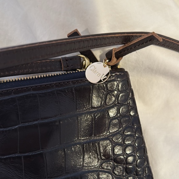 Clare V MARGOT DOUBLE SAC BRETELLE Kalamata Croco - Picture 10 of 11